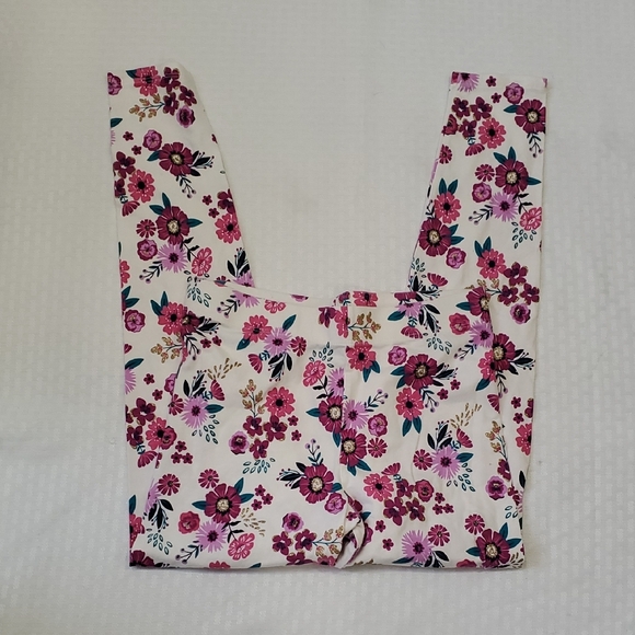 Isaac Mizrahi Kids Floral Leggings - Pink and Purple - Picture 8 of 9